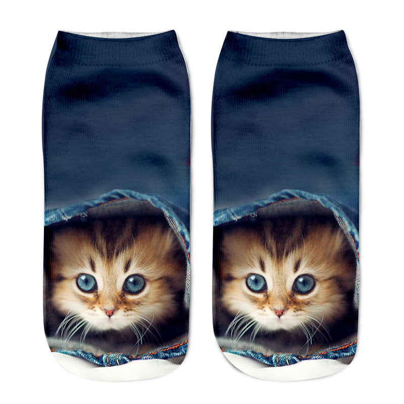 Cute Animal Print Comfortable Fun Socks - chicyea