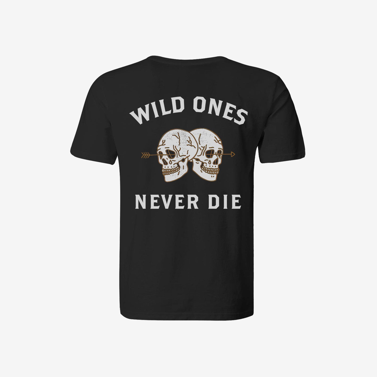 Uprandy Cool Never Die Skull Print Crew Neck T-Shirt - chicyea