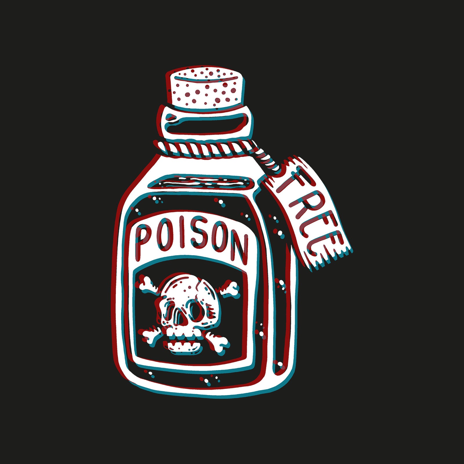Minnieskull Poison Skull Print T-Shirt - chicyea