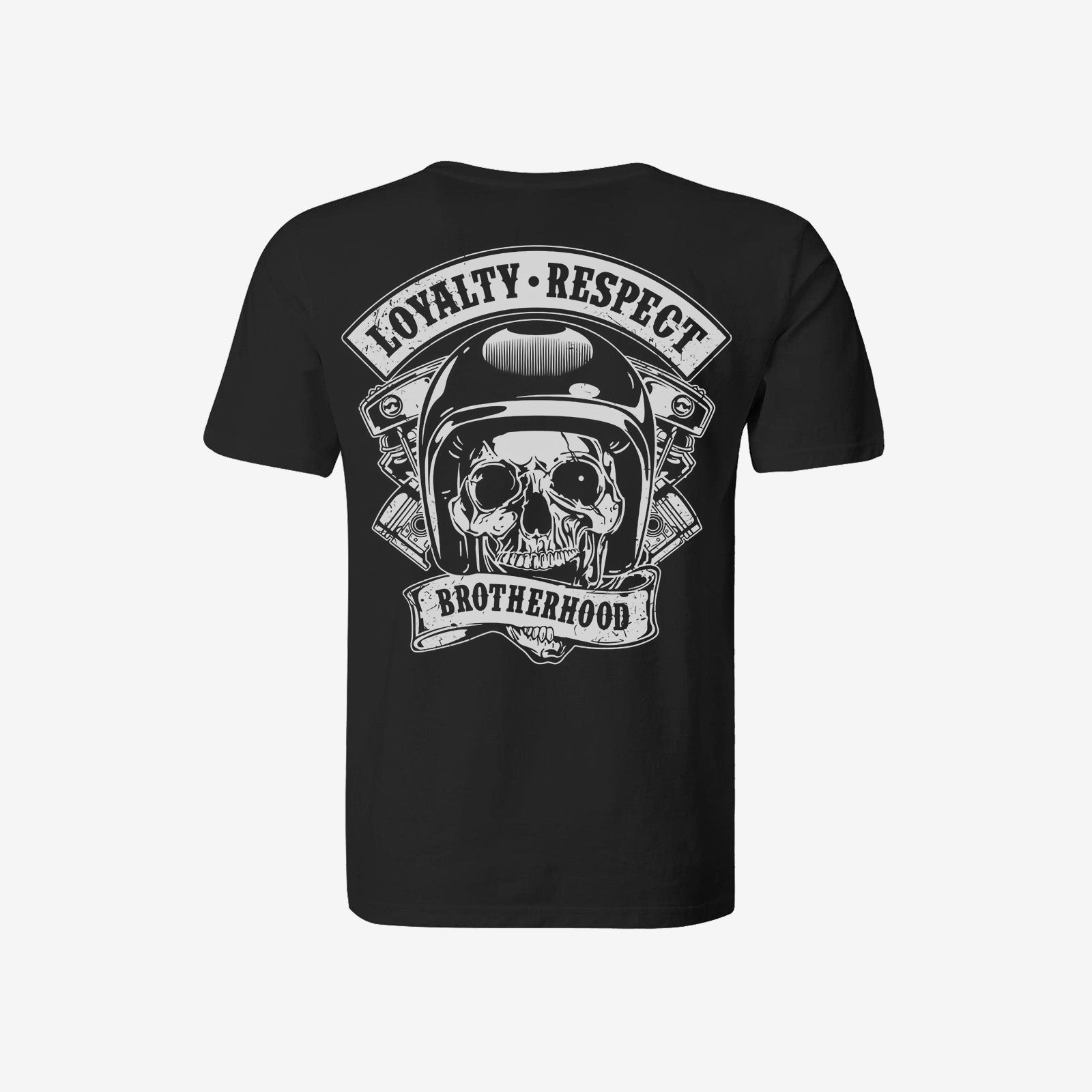 Uprandy Loyalty Respect Helmet Skull T-Shirt - chicyea
