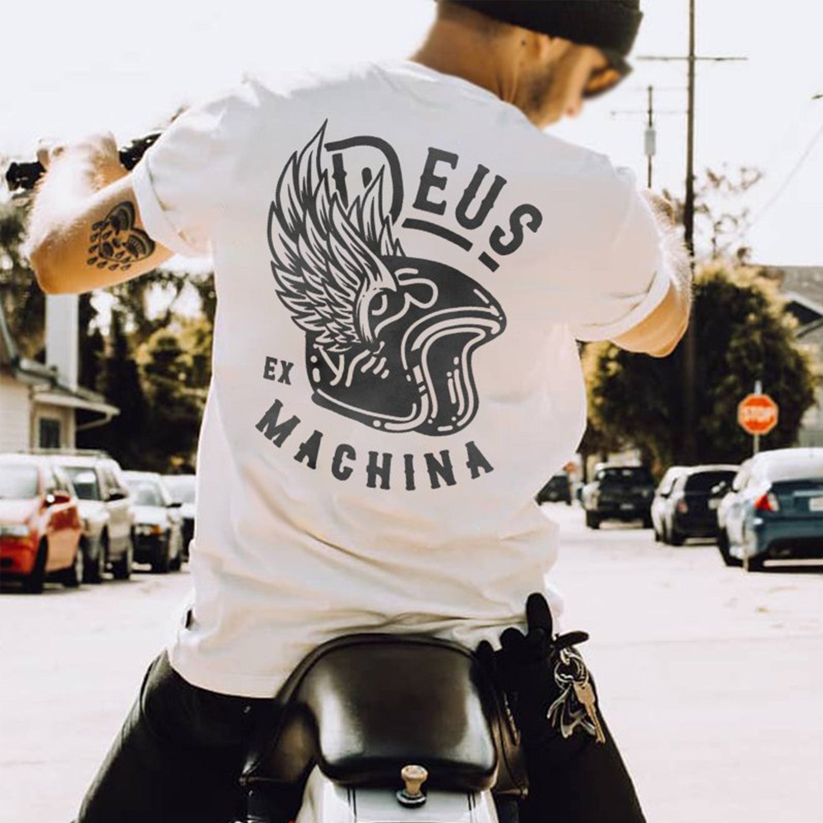 Uprandy Deus Ex Machina Printed Designer T-Shirt - chicyea