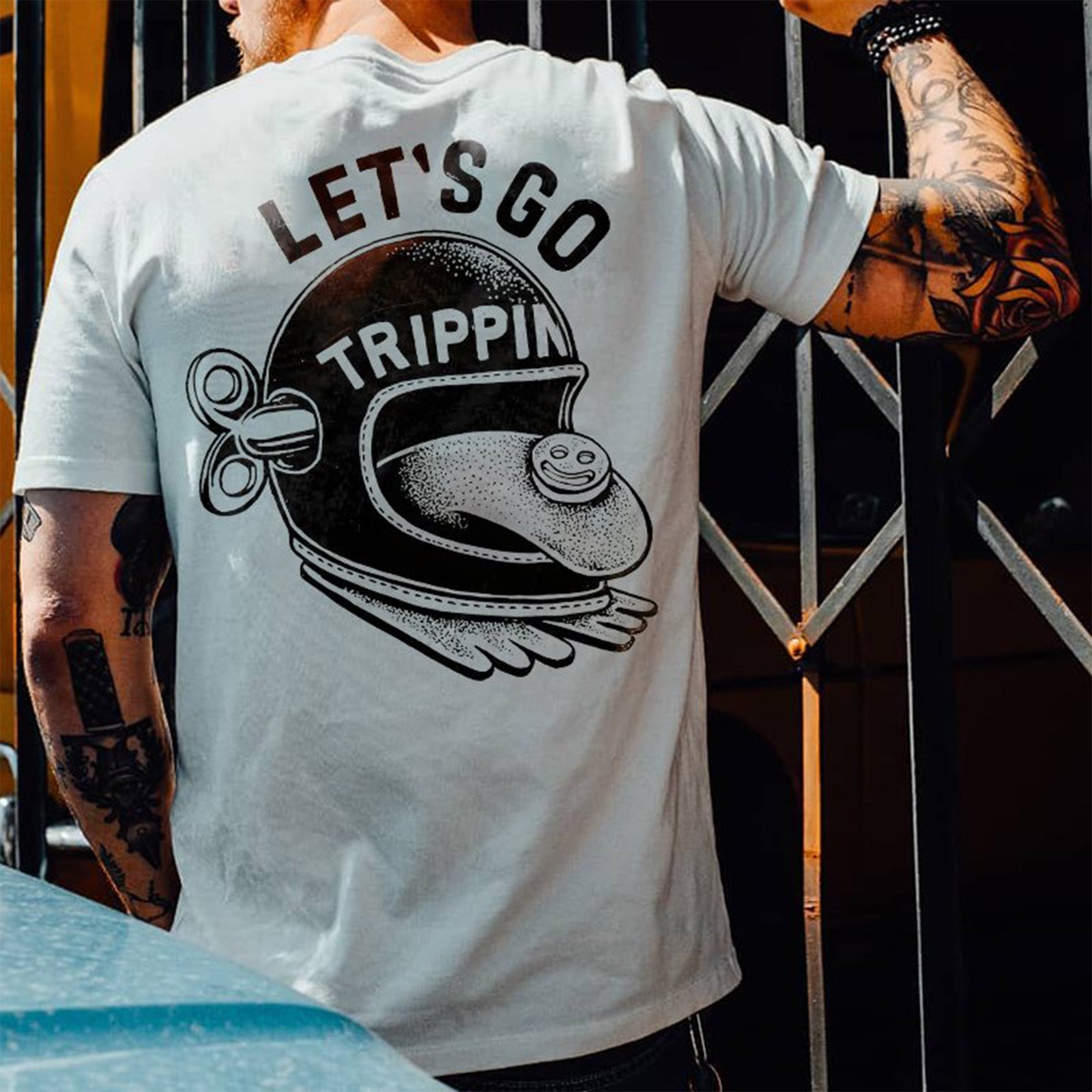 Uprandy Let Go Trippin Printed T-Shirt - chicyea