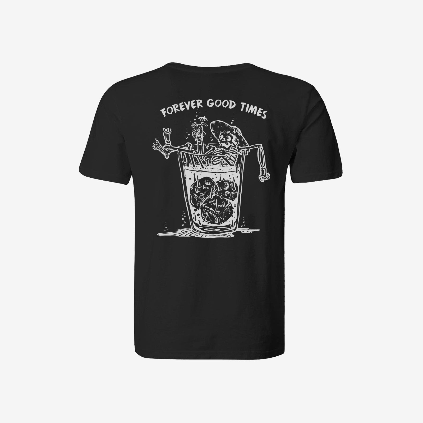 Uprandy Skull Funny Printed Black T-Shirt - chicyea