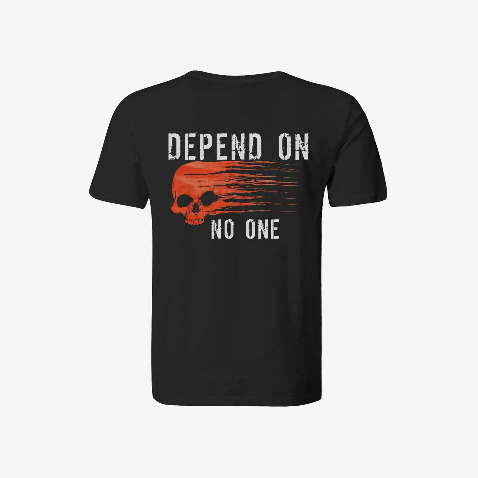 Livereid Depend On No One Letter T-Shirt - chicyea