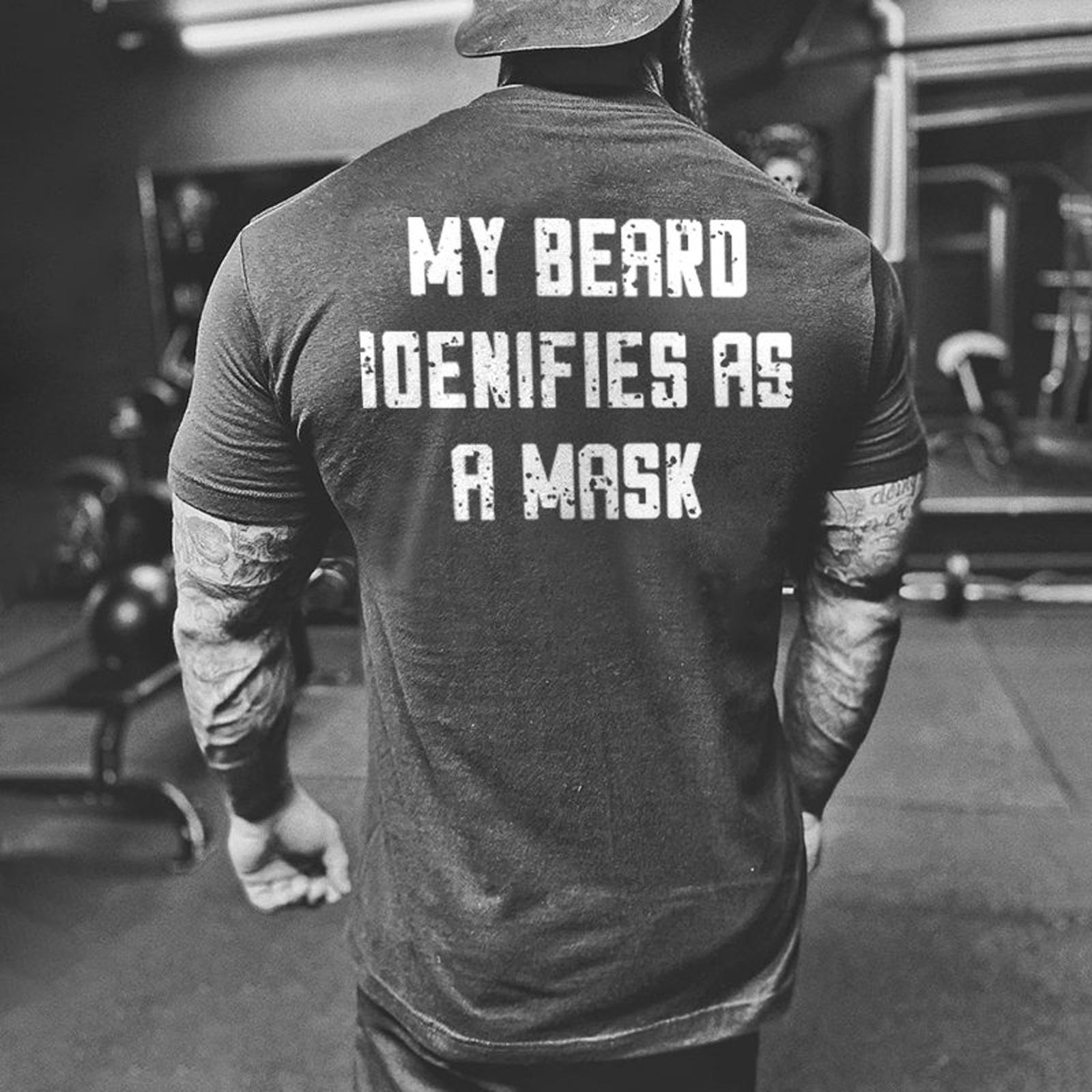 Livereid My Beard Identifies As A Mask Letter T-Shirt - chicyea