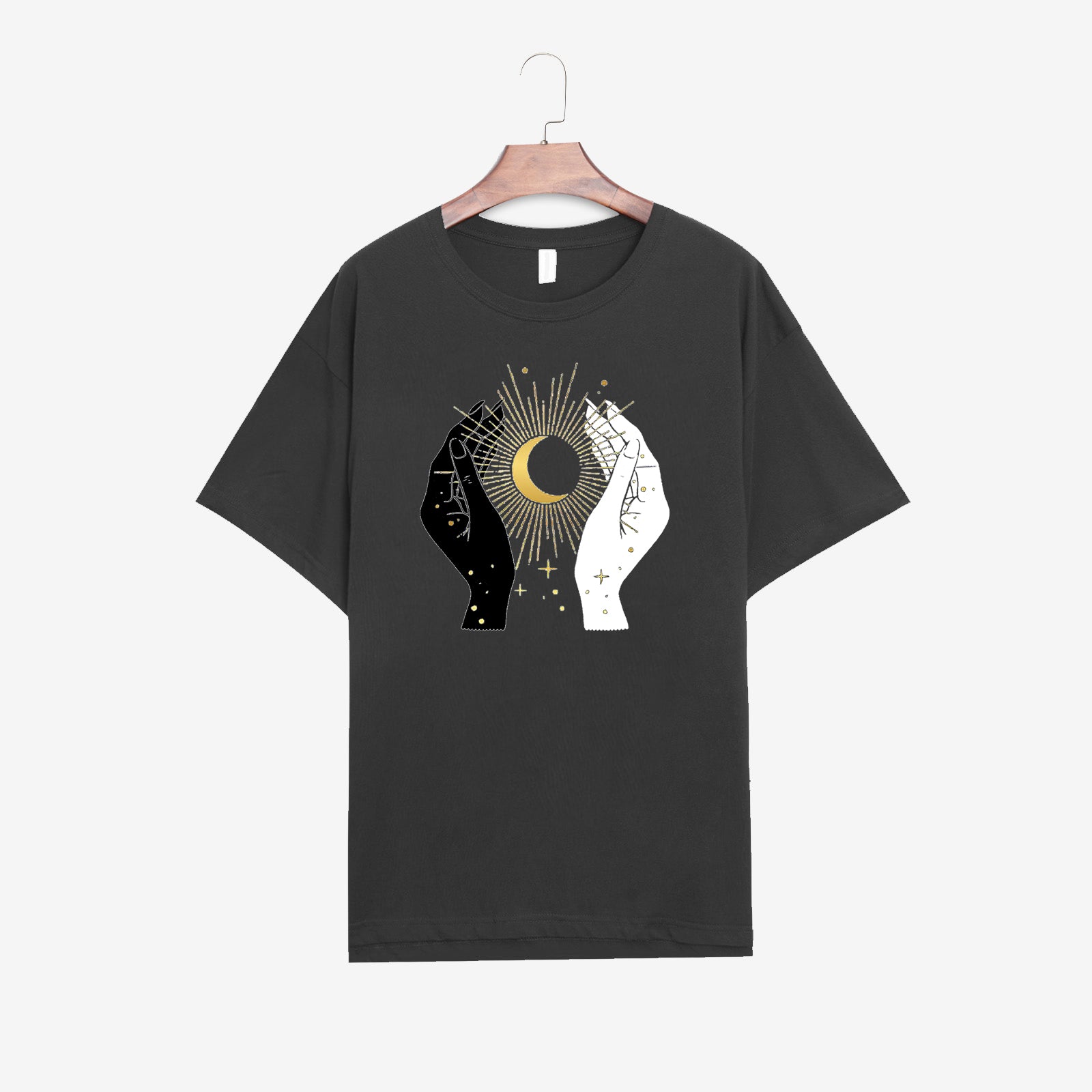 Neojana Personalized Star Moon Print T-Shirt - chicyea