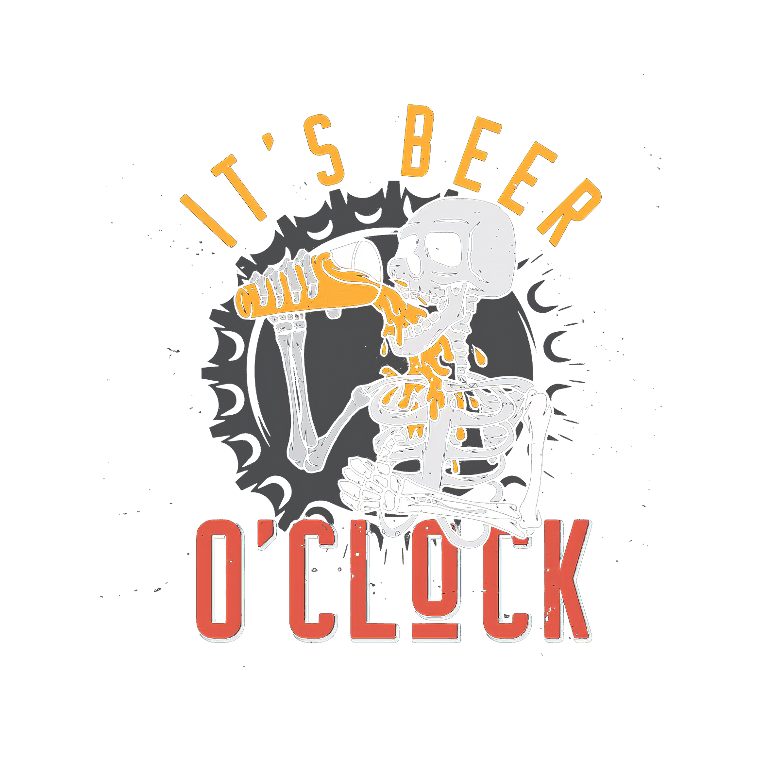 Cloeinc Funny Skeleton Beer?Printed T-Shirt - chicyea
