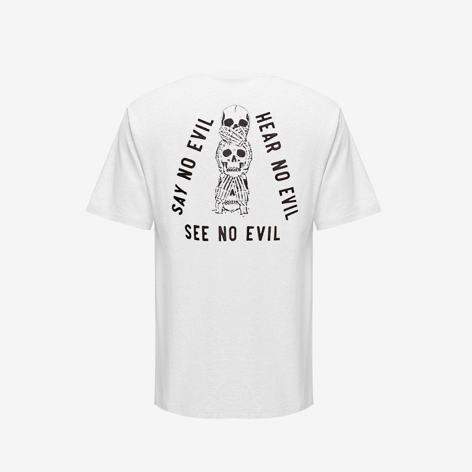 Cloeinc Skulls Say No Evil Printed Men T-Shirt - chicyea