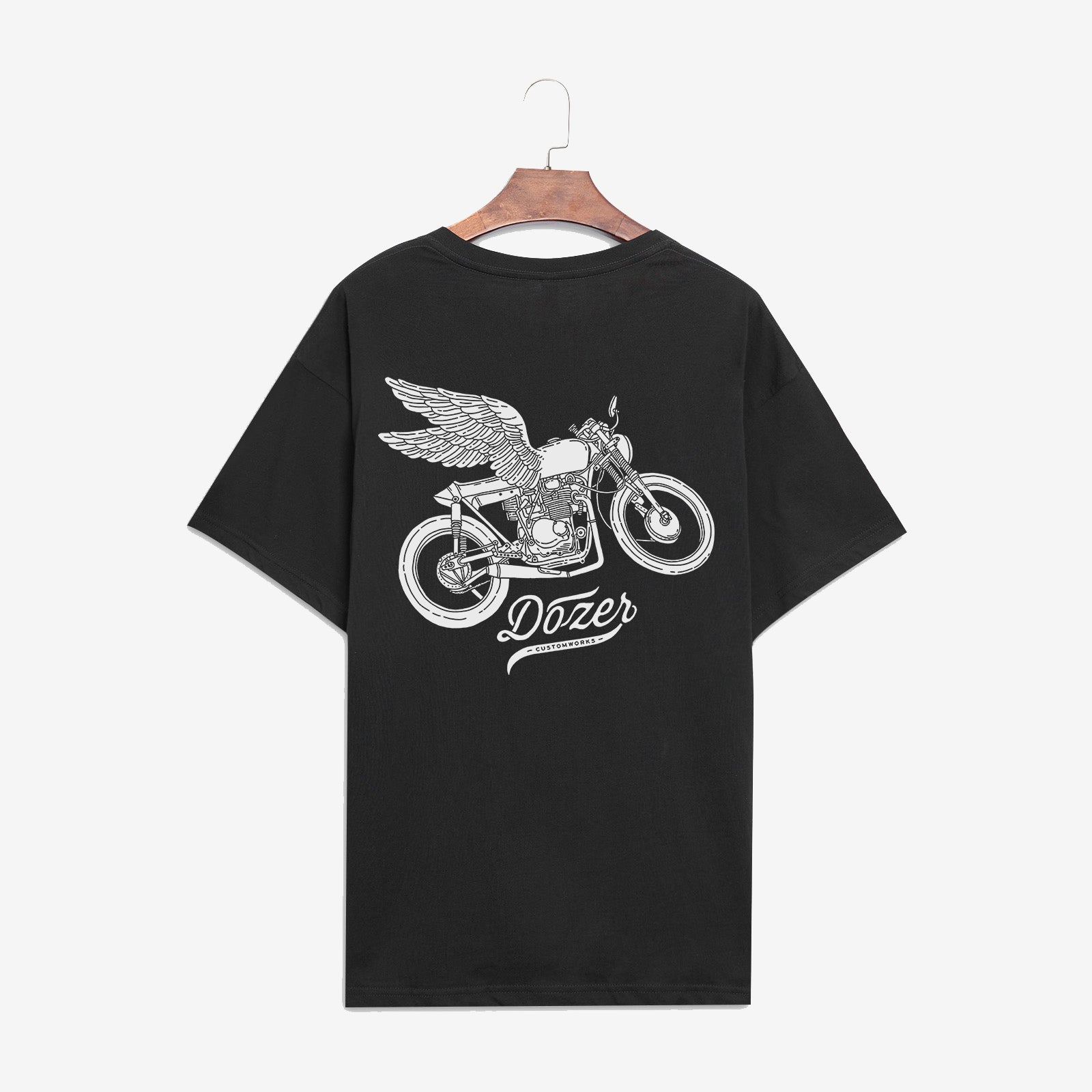Minnieskull Designer Motorcycle With Wings Creative Printed T-Shirt