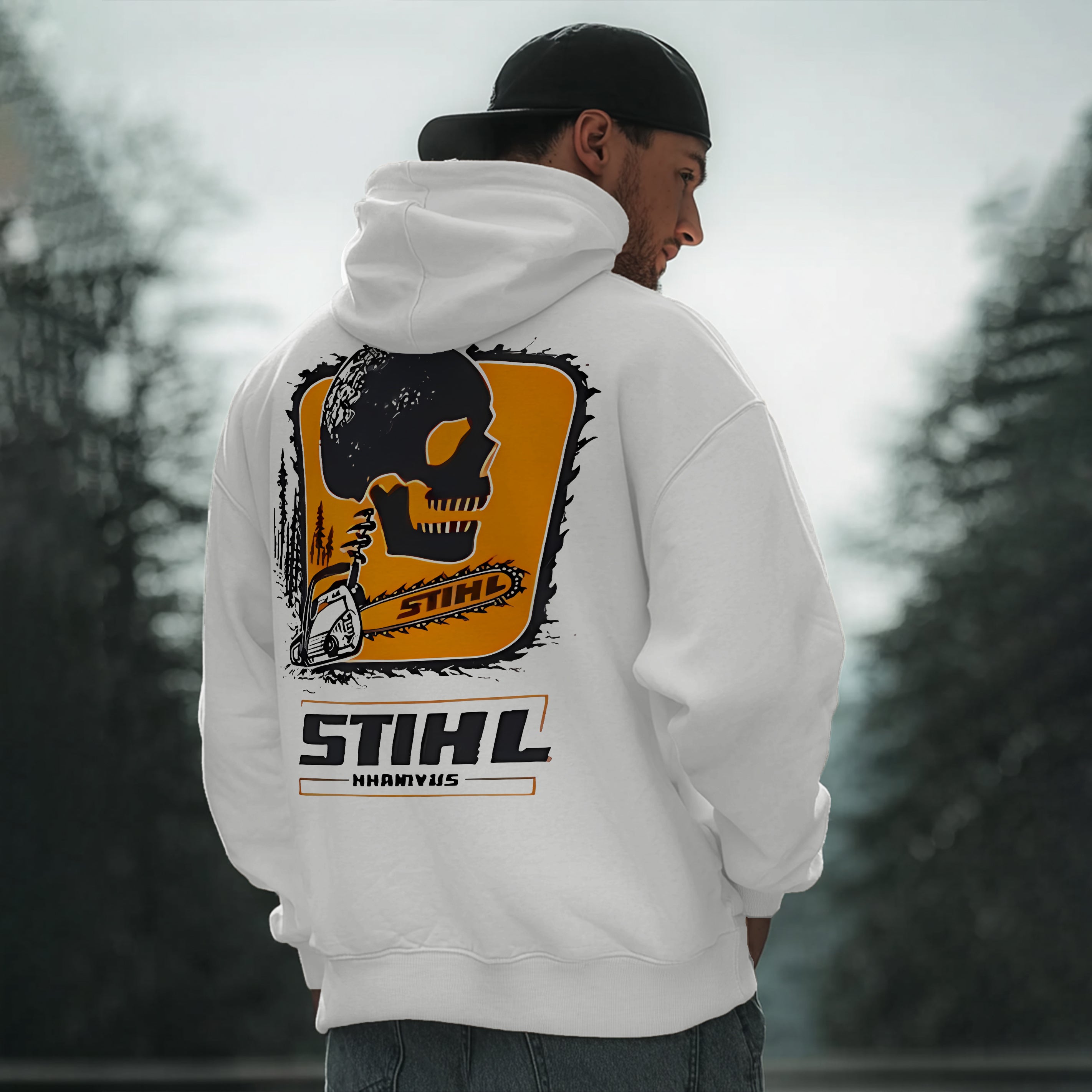 Stihl Chainsaws Printed Fleece-lined Unisex Hoodie