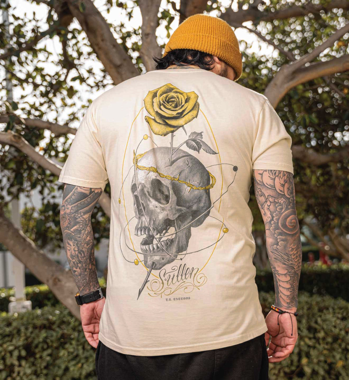 Floral Skull Printed Oversized Unisex T-shirt