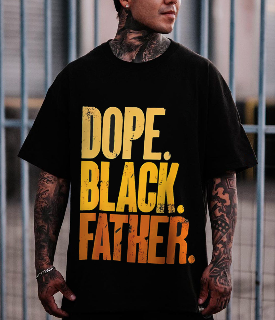 Dope Black Father Printed Men's T-shirt