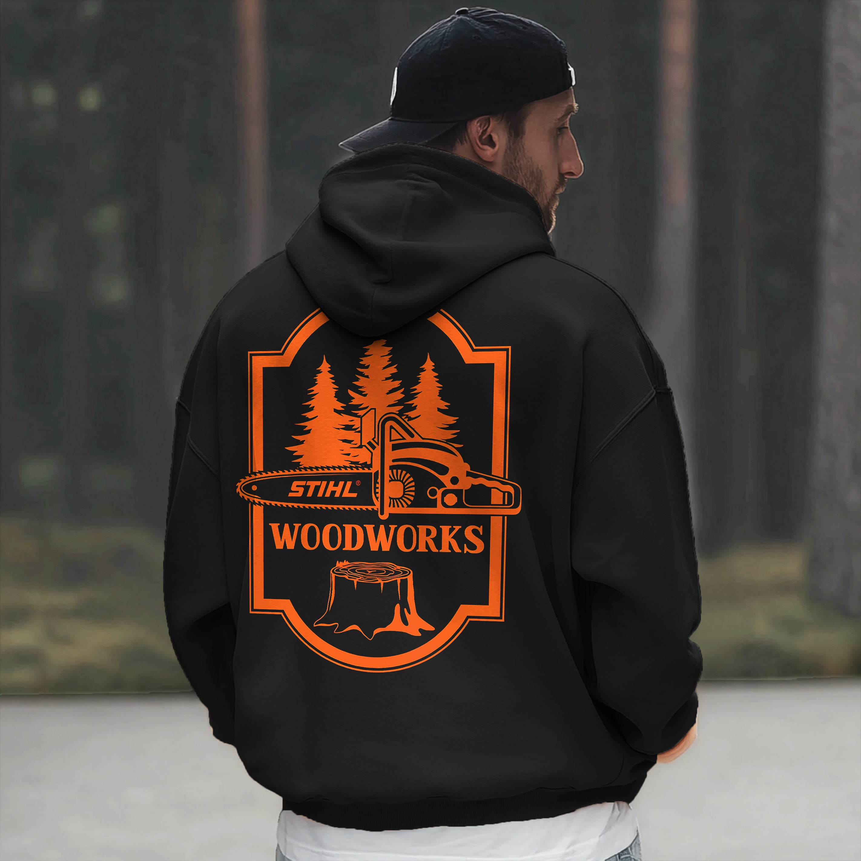 Stihl Woodworks Printed Fleece-lined Unisex Hoodie