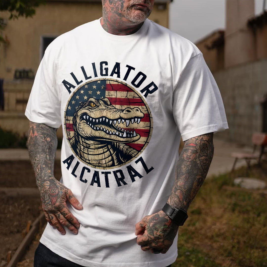Alligator Alcatraz Printed Oversized Unisex T-shirts
