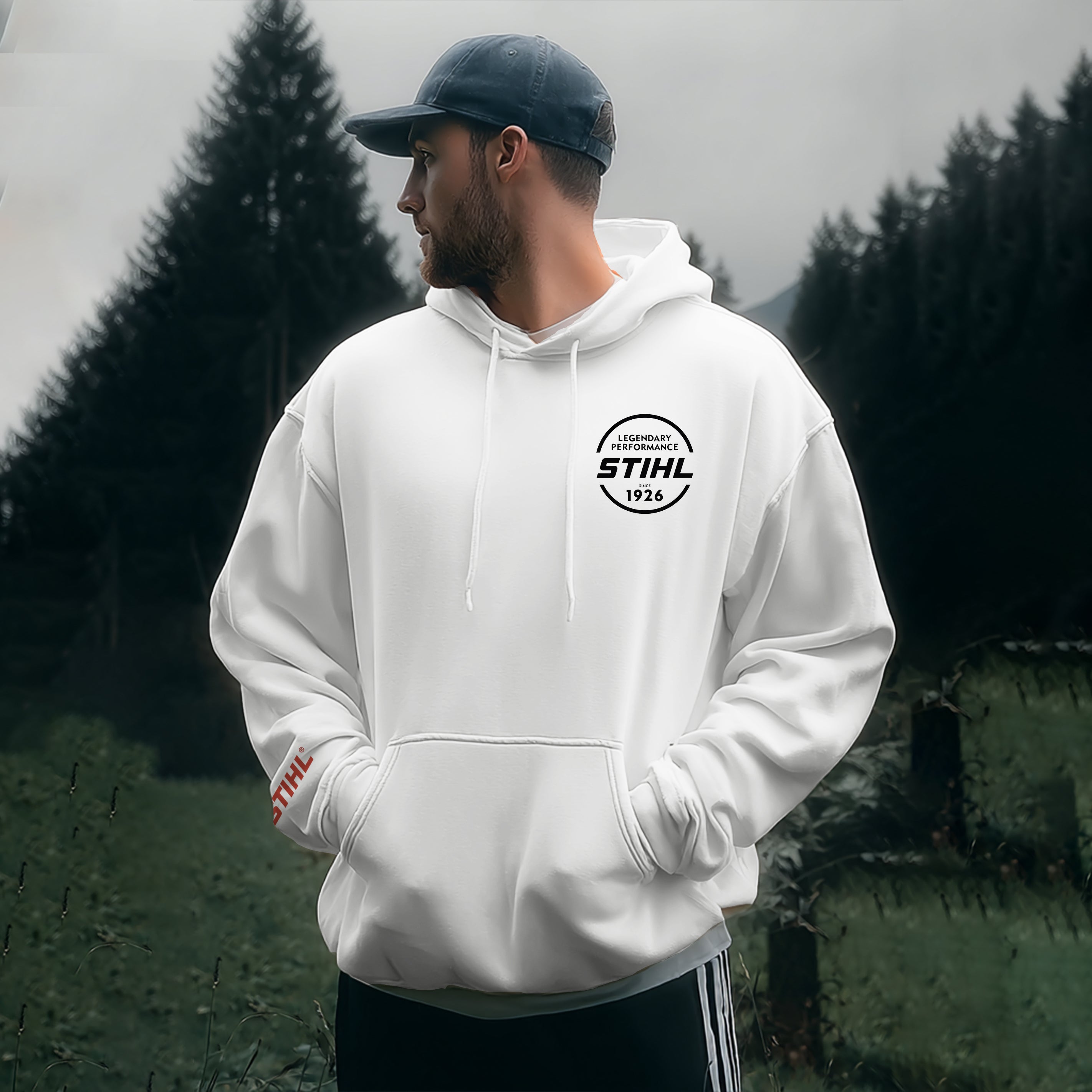 Stihl Chainsaws Printed Fleece-lined Unisex Hoodie