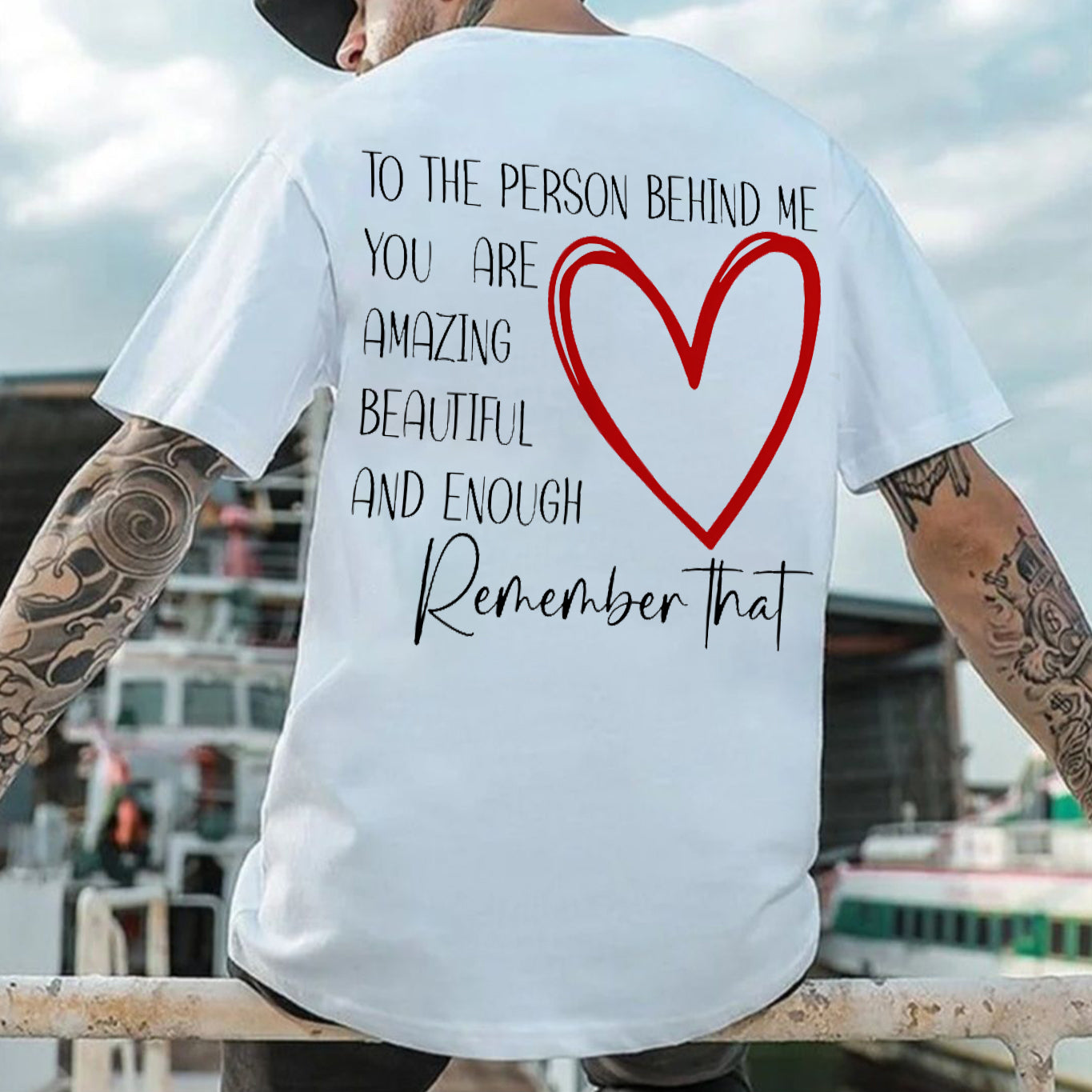 To The Person Behind Me Printed Men's T-shirt