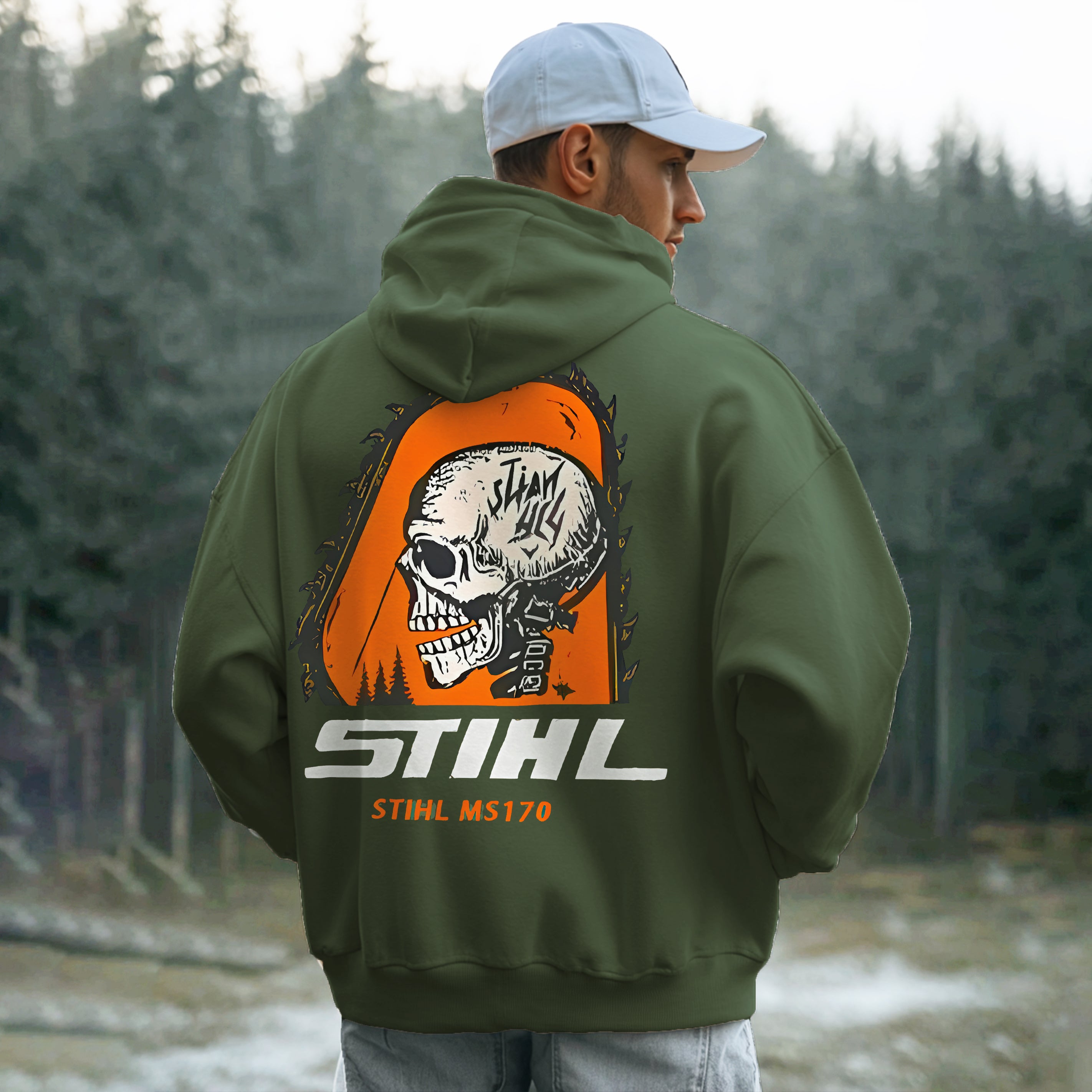 Stihl Chainsaws Printed Fleece-lined Unisex Hoodie