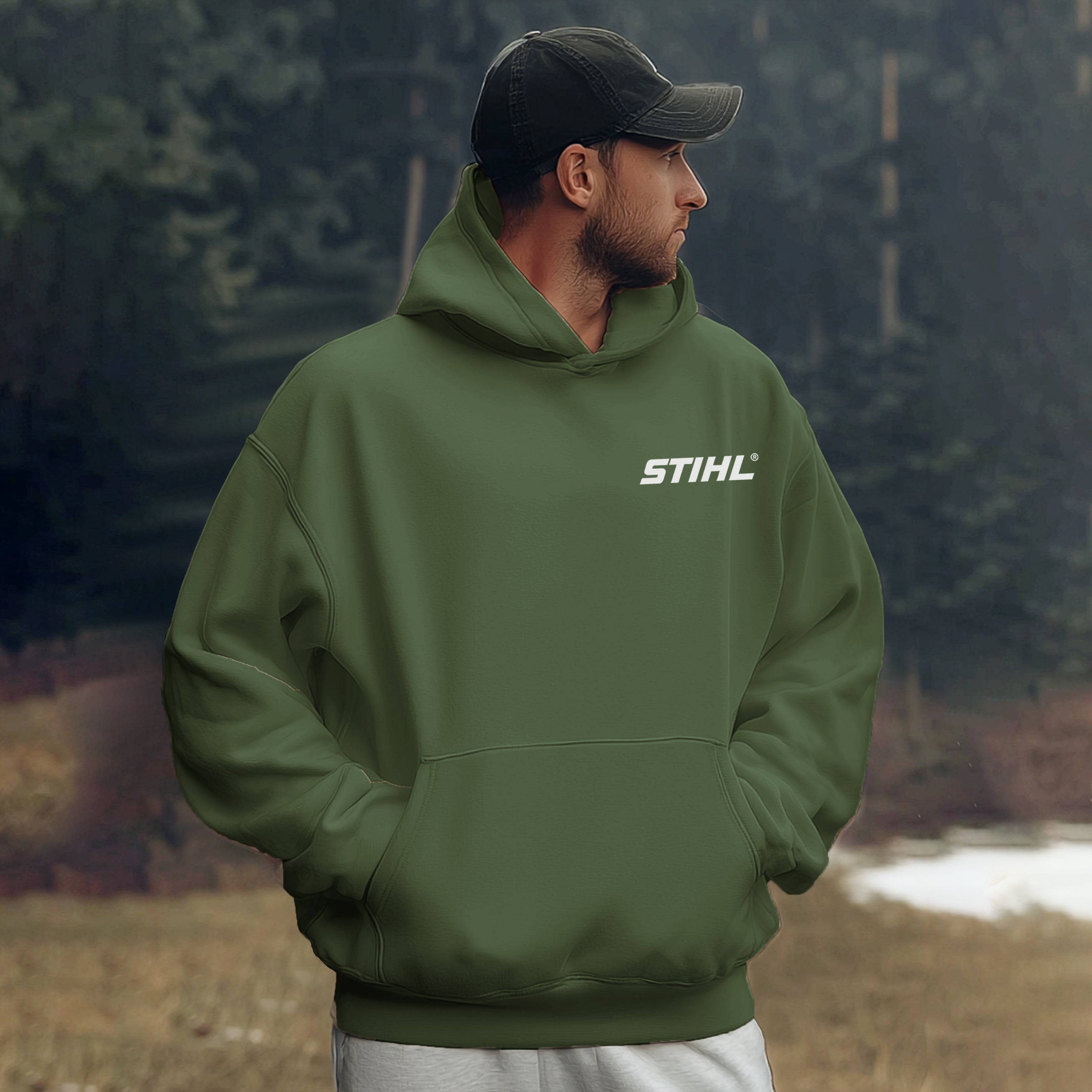 Stihl Chainsaws Printed Fleece-lined Unisex Hoodie