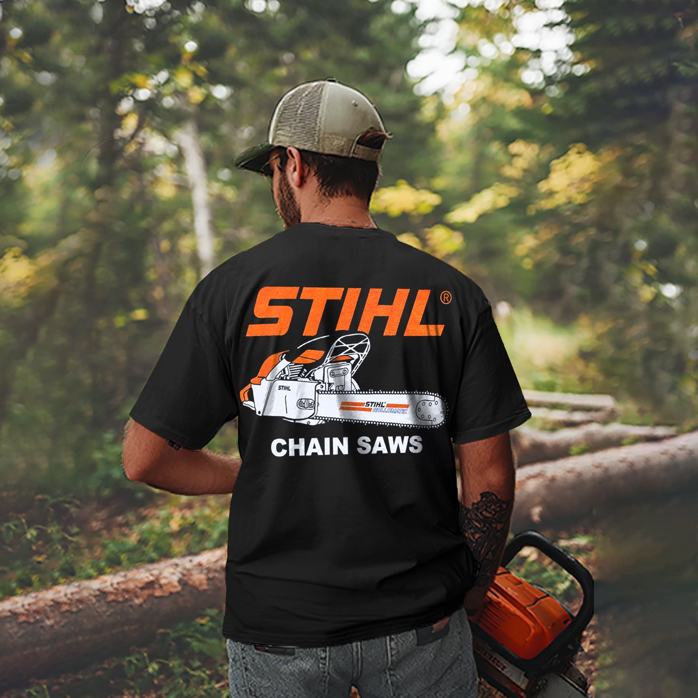 Stihl Chainsaws Printed Men's T-shirt