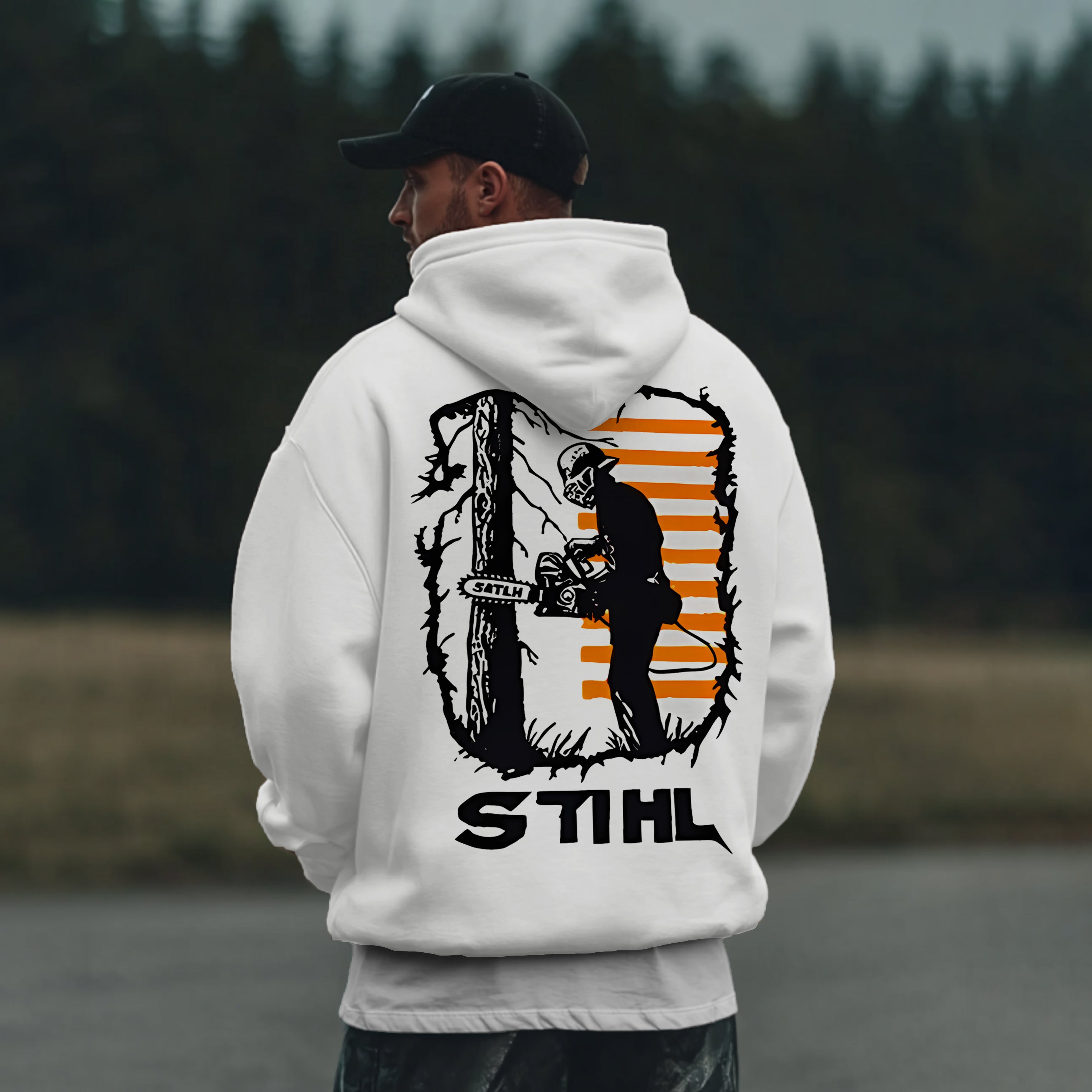 Stihl Chainsaws Printed Fleece-lined Unisex Hoodie