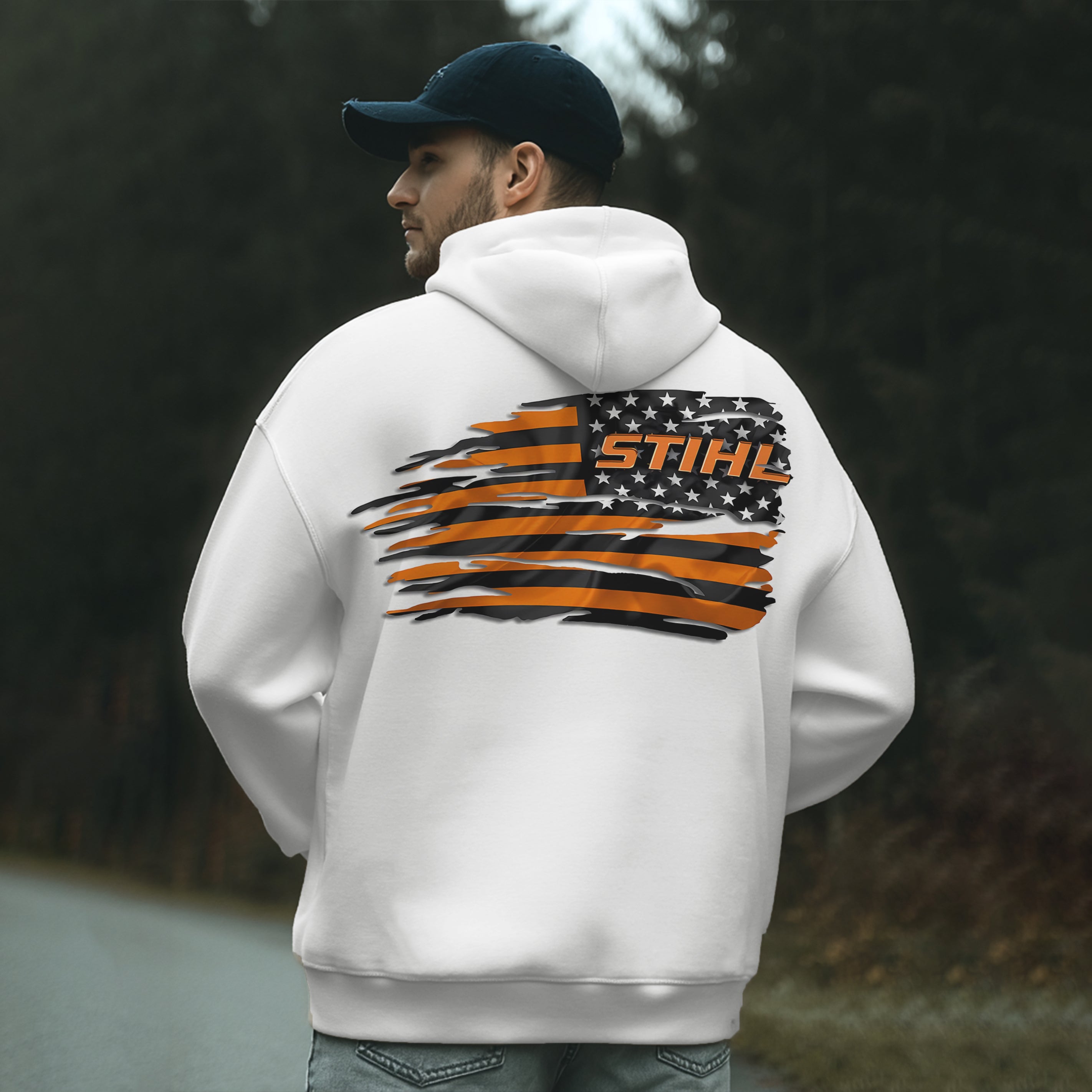 Stihl Flag Printed Fleece-lined Unisex Hoodie