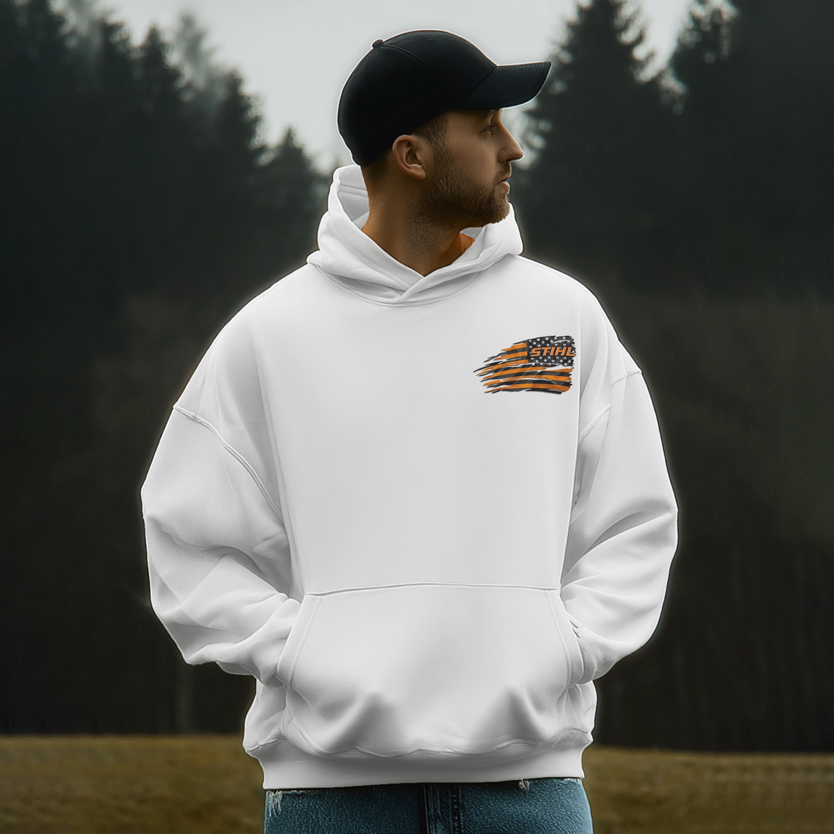 Stihl Flag Printed Fleece-lined Unisex Hoodie