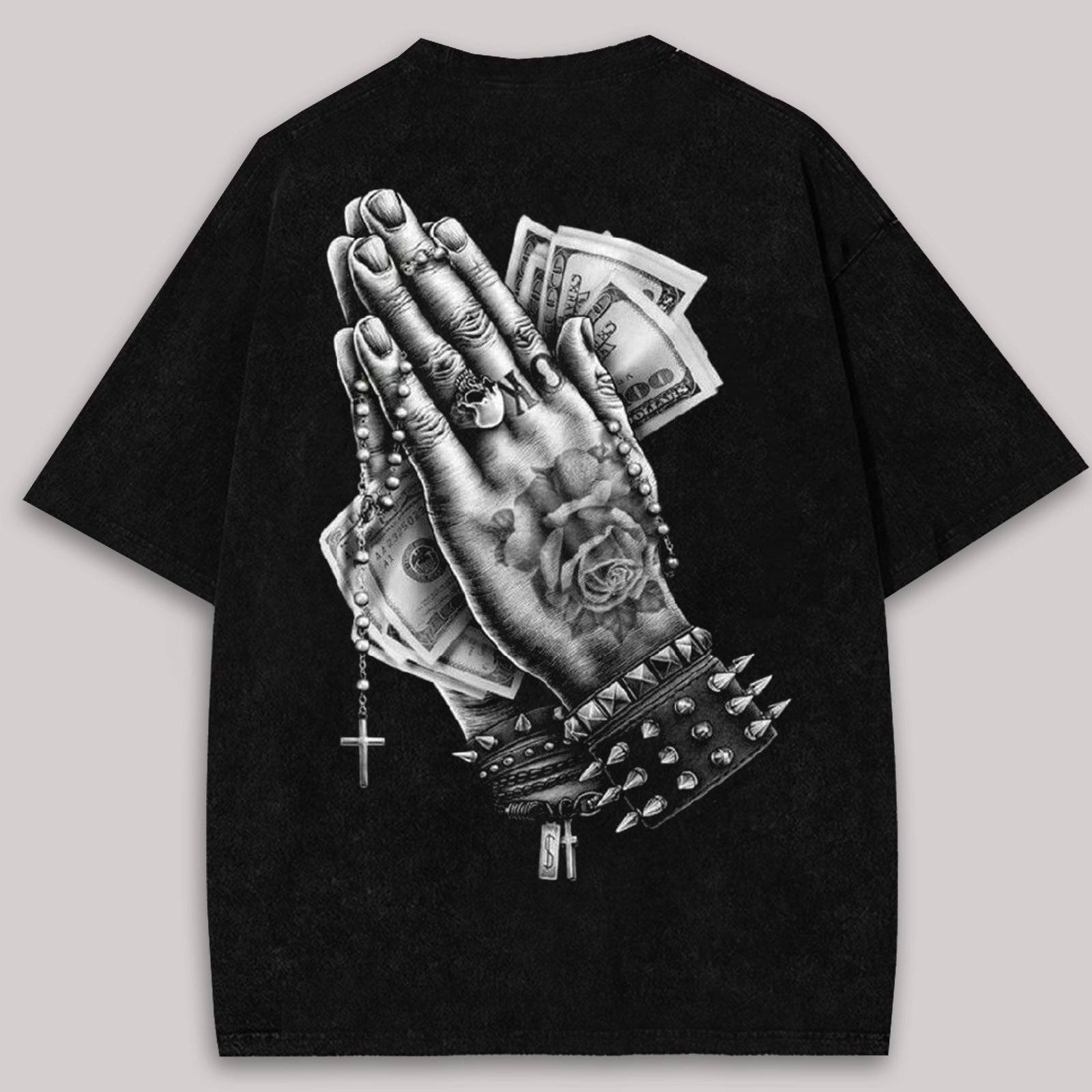 Pray Money Printed Oversized Unisex T-shirt