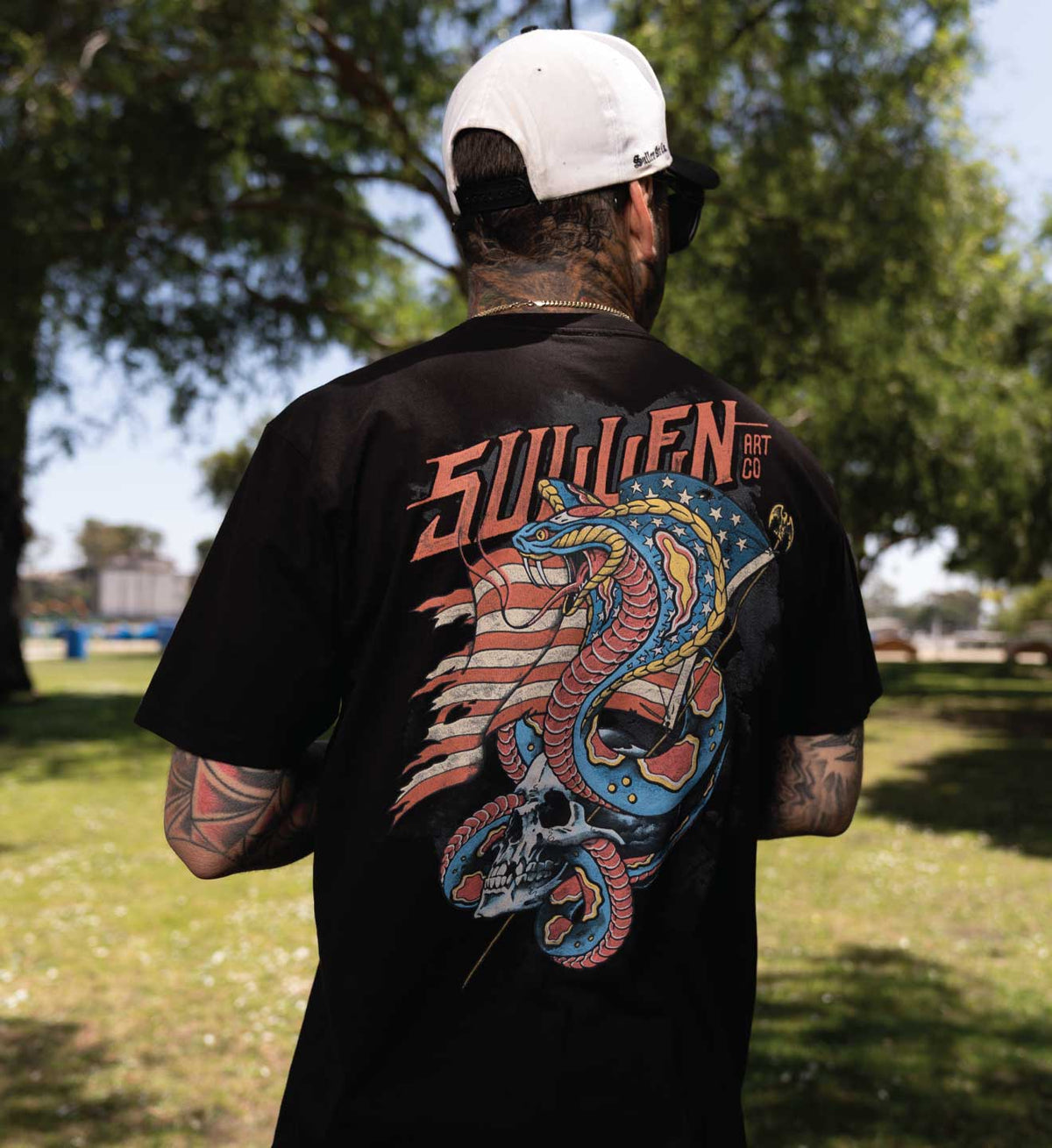 Snake Art Printed Men's T-shirt