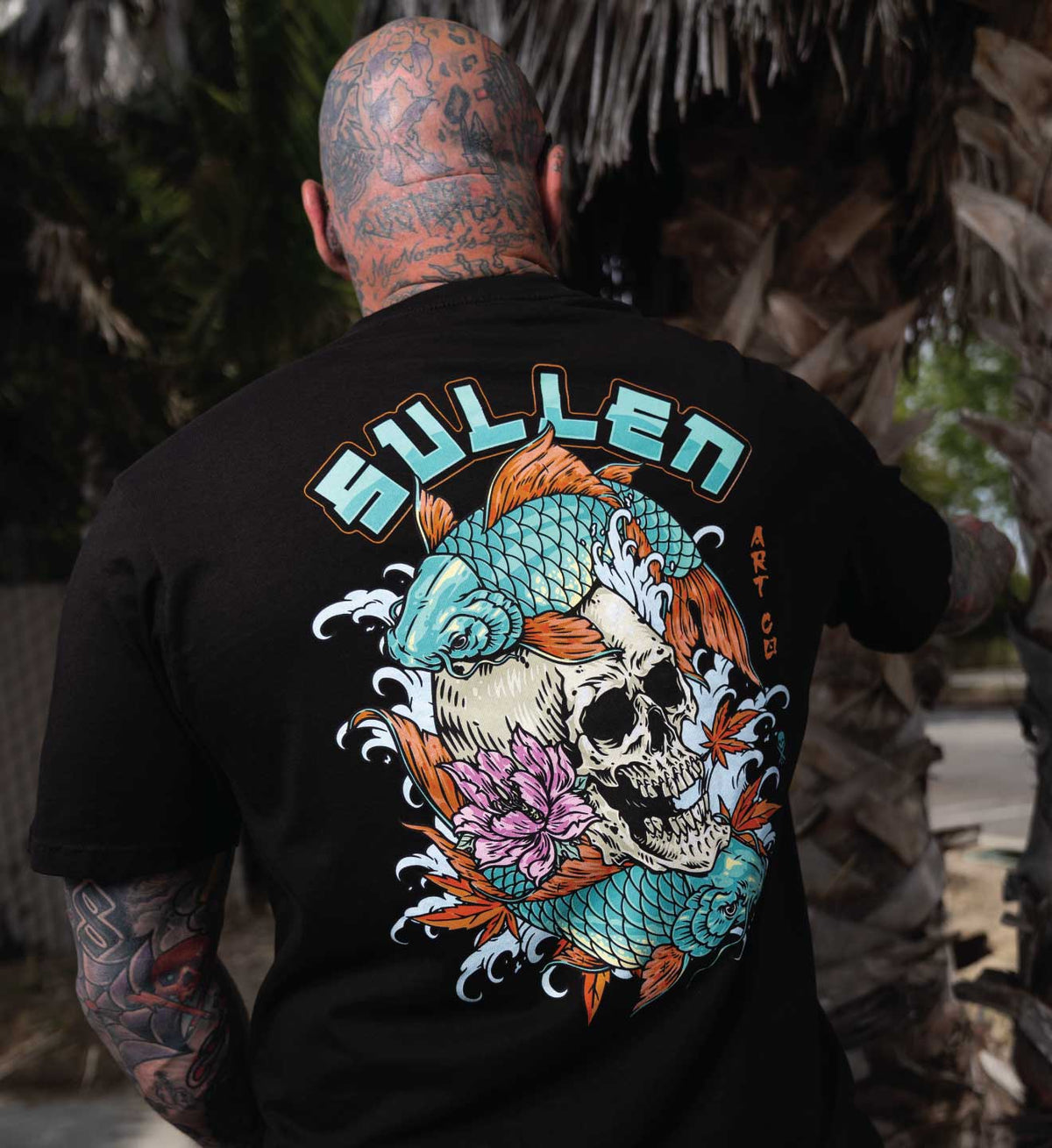 Skull And Fish Art Printed Men's T-shirt