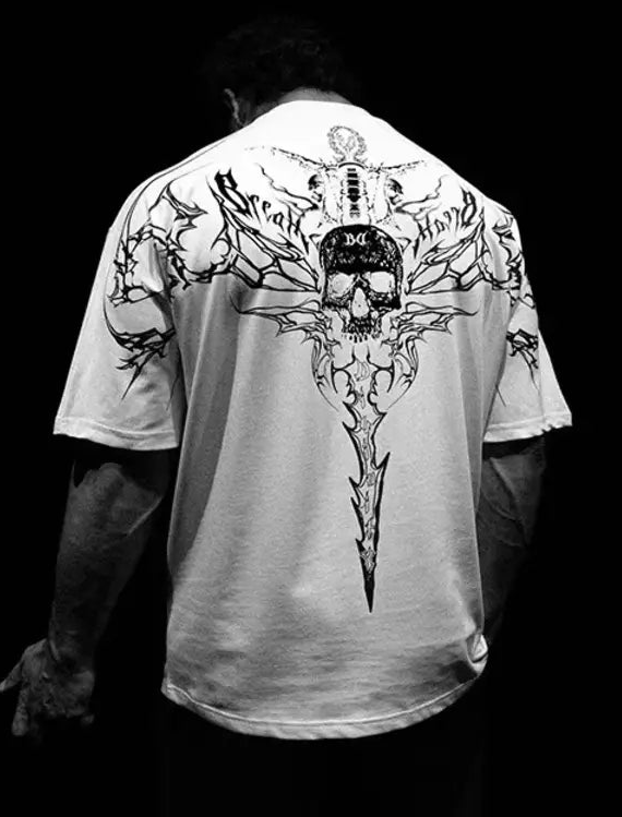 Summer Skull Cross Print Men's T-Shirt