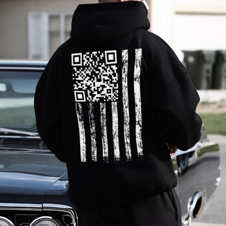 Funny Hidden Messages Printed Fleece-lined Unisex Hoodie