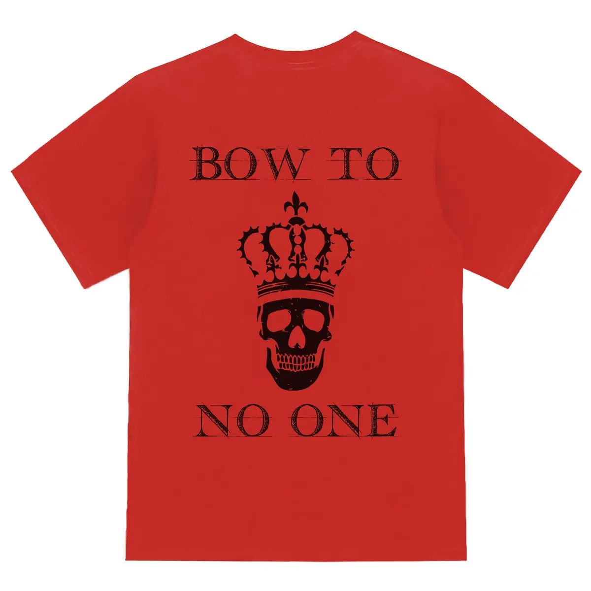 Livereid Skull With Crown Printed T Shirt