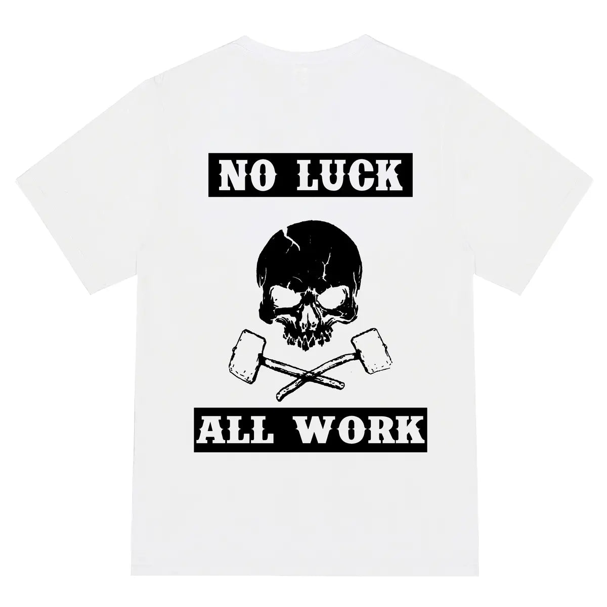 Livereid No Luck Skull Print Short Sleeve T-Shirt