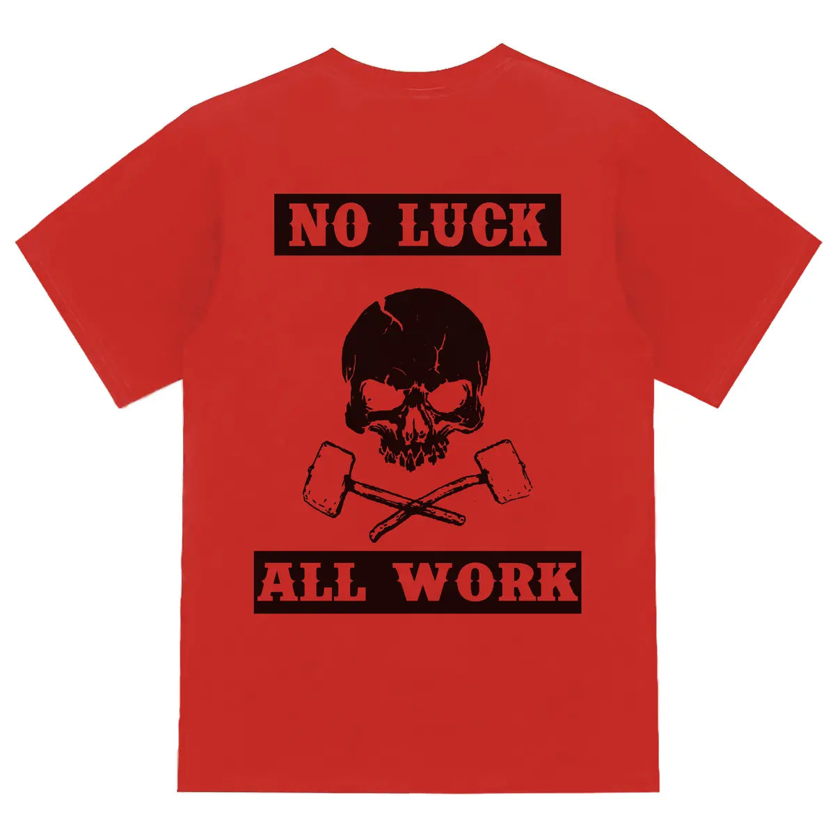 Livereid No Luck Skull Print Short Sleeve T-Shirt