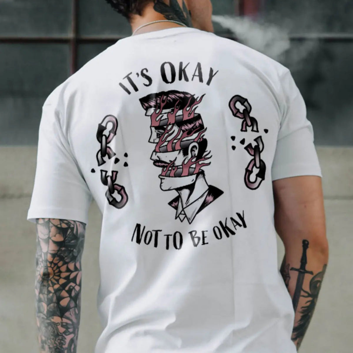 It’s Okay Not To Be Okay Broken Man Print T-shirt