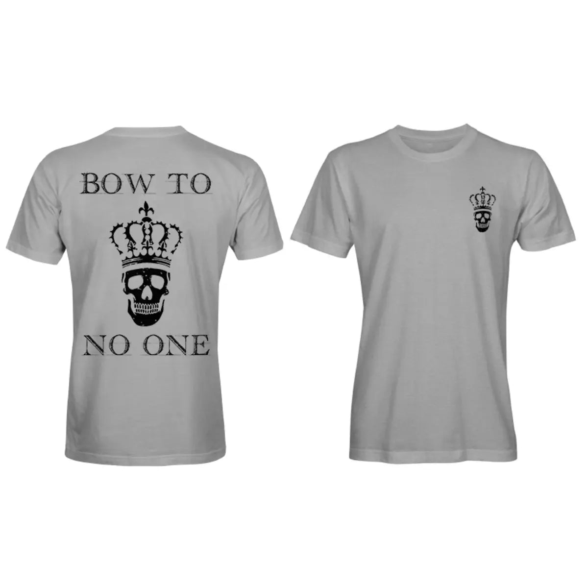 Livereid Skull With Crown Printed T Shirt