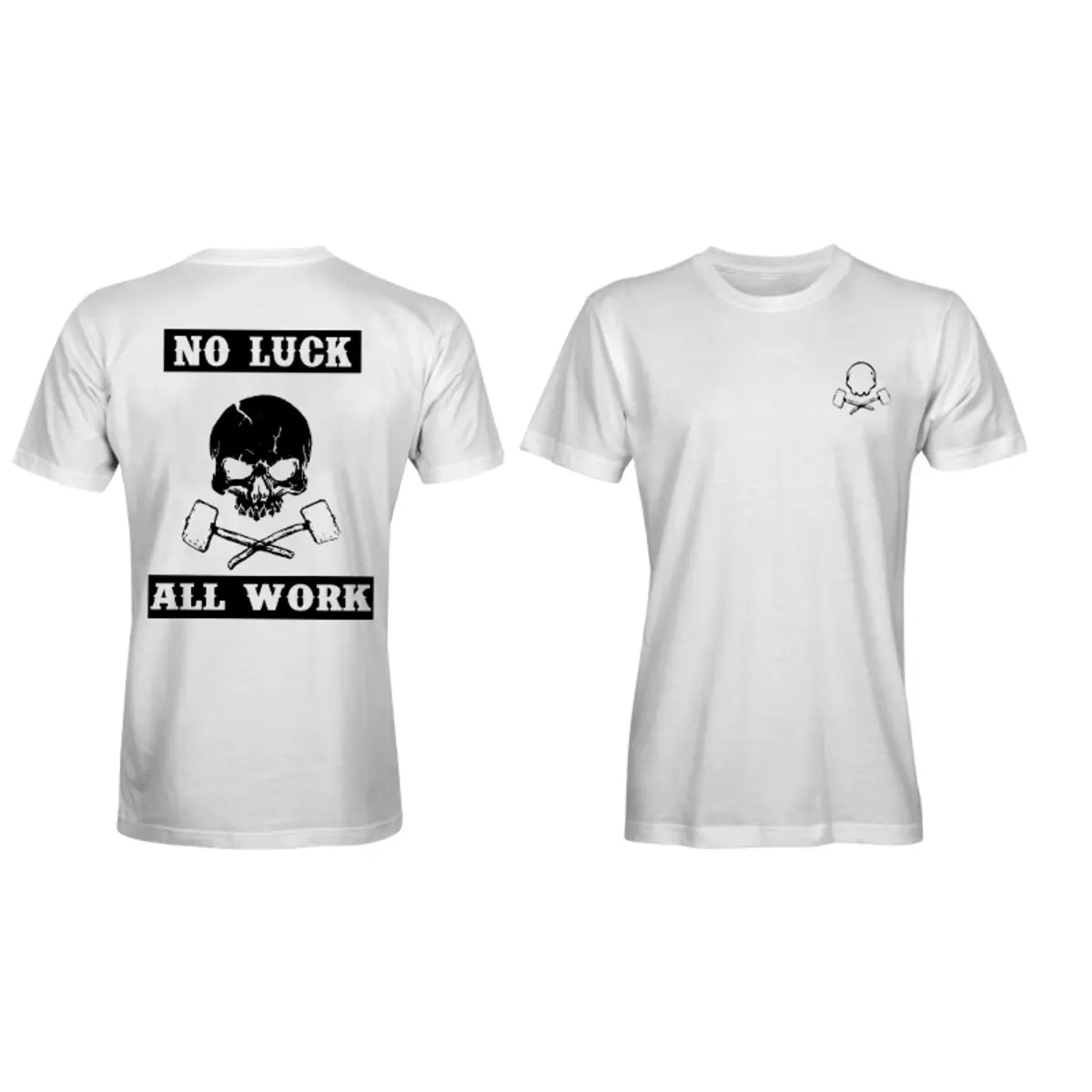 Livereid No Luck Skull Print Short Sleeve T-Shirt