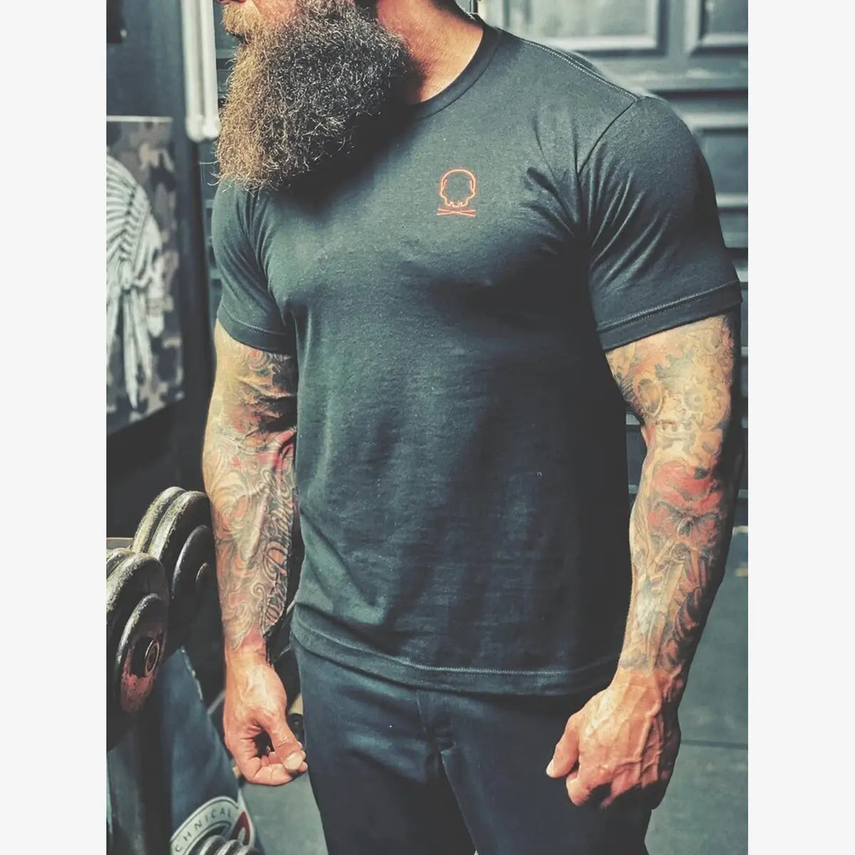 Livereid Black Casual Skull Print Short Sleeve T-Shirt