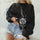 Minnieskull Skull Loves Universe Printed Designer Plus Sweatshirt Image - 1