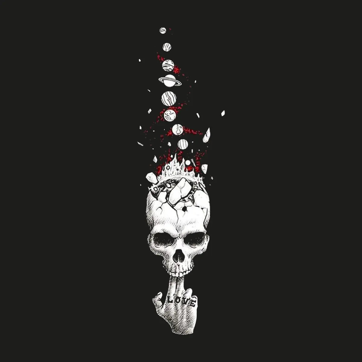 Minnieskull Skull Loves Universe Printed Designer Plus Sweatshirt Image - 2