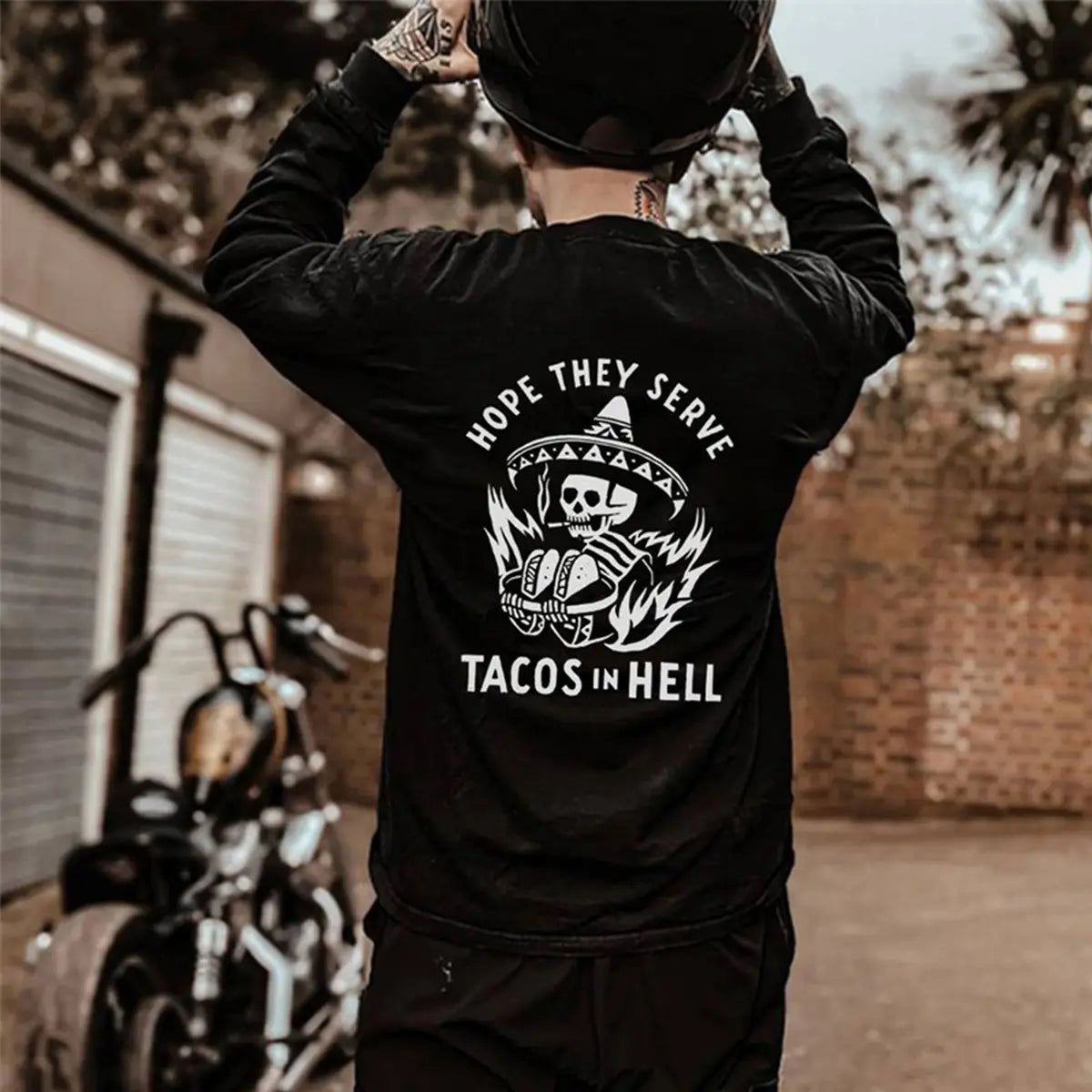 Uprandy Mexican Headwear Skull Printed Men Sweatshirt Image - 1