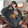 Neojana Halloween Skull Pumpkin Print Sweatshirt Image - 1