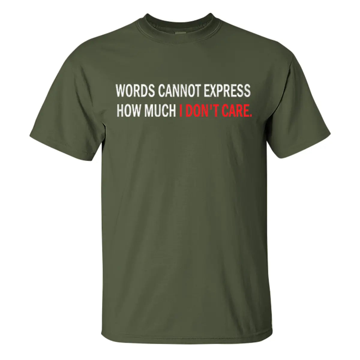 Livereid How Much I Don'T Care Letter T-Shirt