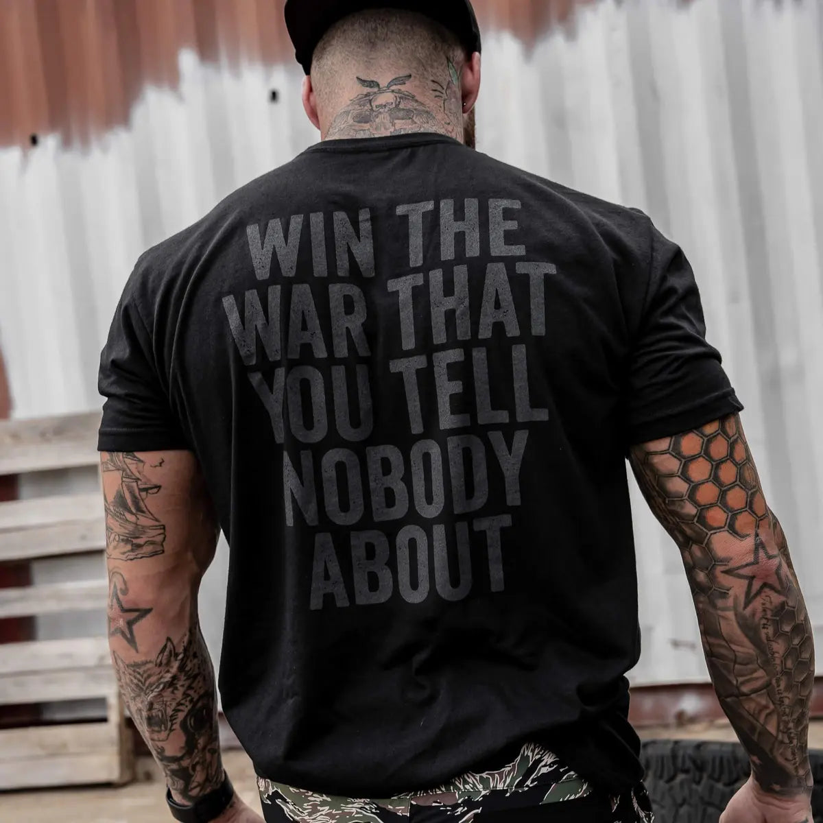 Win The War That You Tell Nobody About Printed Men's T-shirt