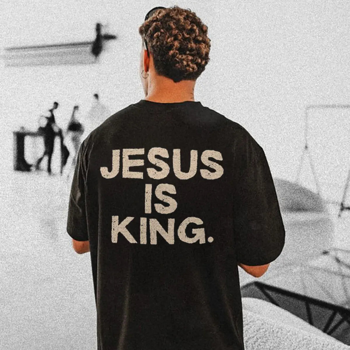 Jesus Is King Printed Men's T-shirt