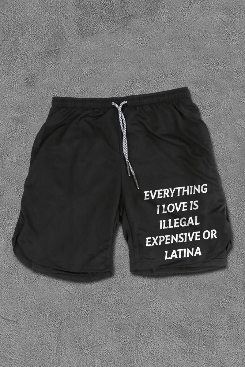 Alles, was ich liebe, ist illegal teuer oder Latina Print Herren Shorts 