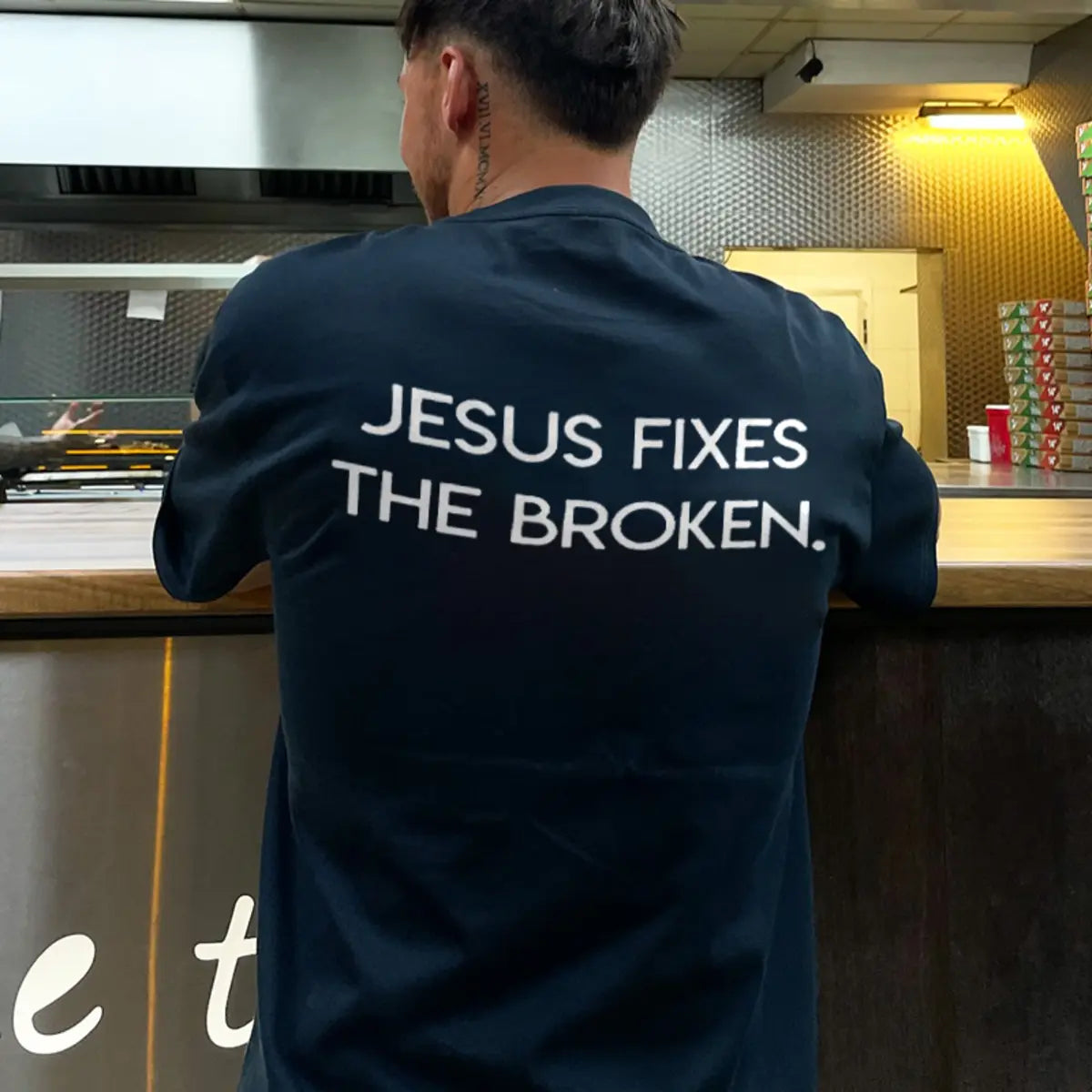 Jesus Fixes The Broken Printed Men's T-shirt