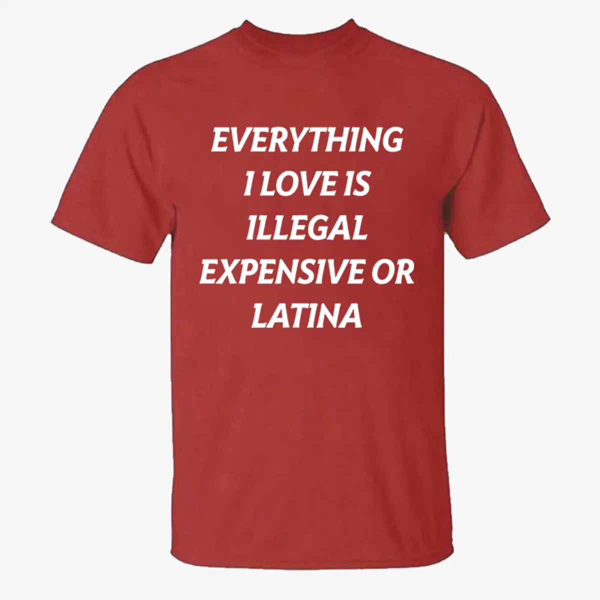 Everything I Love Is Illegal Expensive Or Latina Printed Men's T-shirt