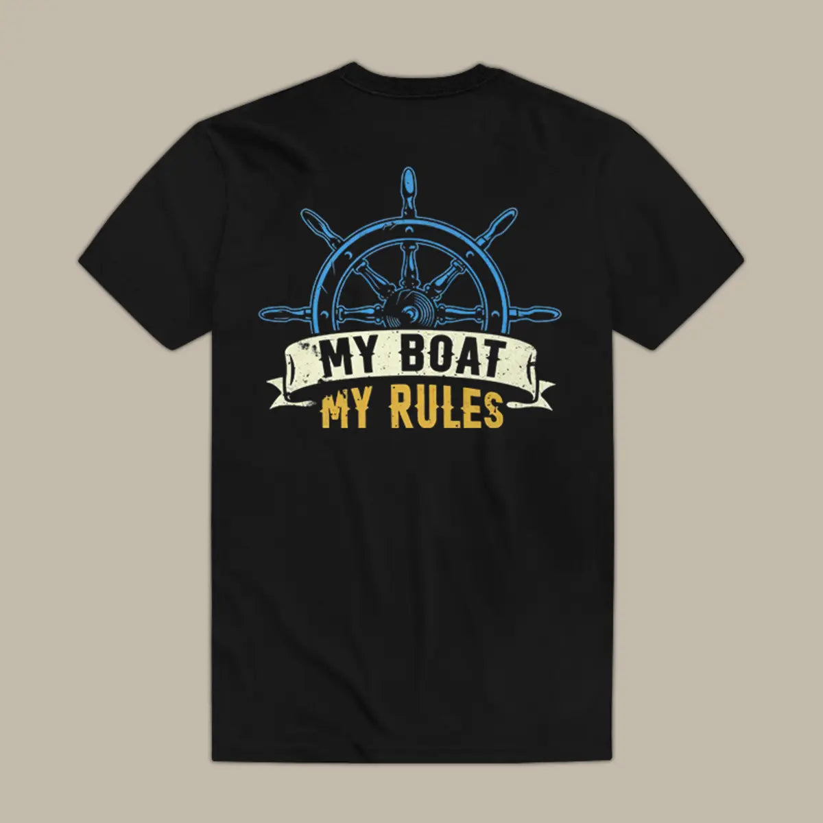 My Boat My Rules Printed Men's T-shirt