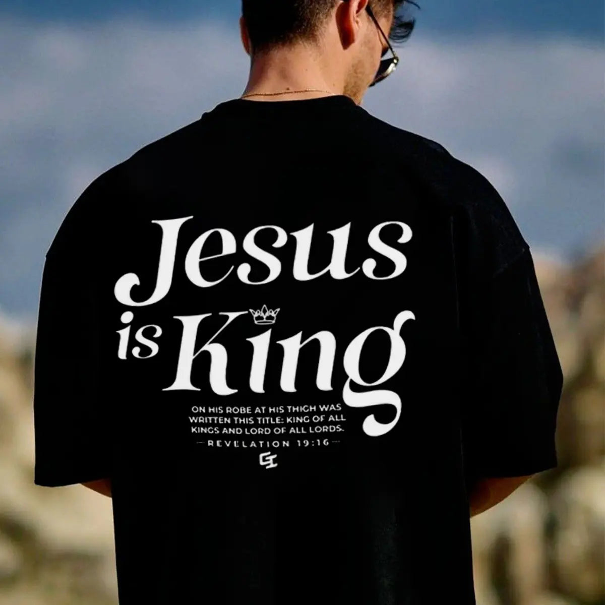 Jesus Is King Printed Men's T-shirt